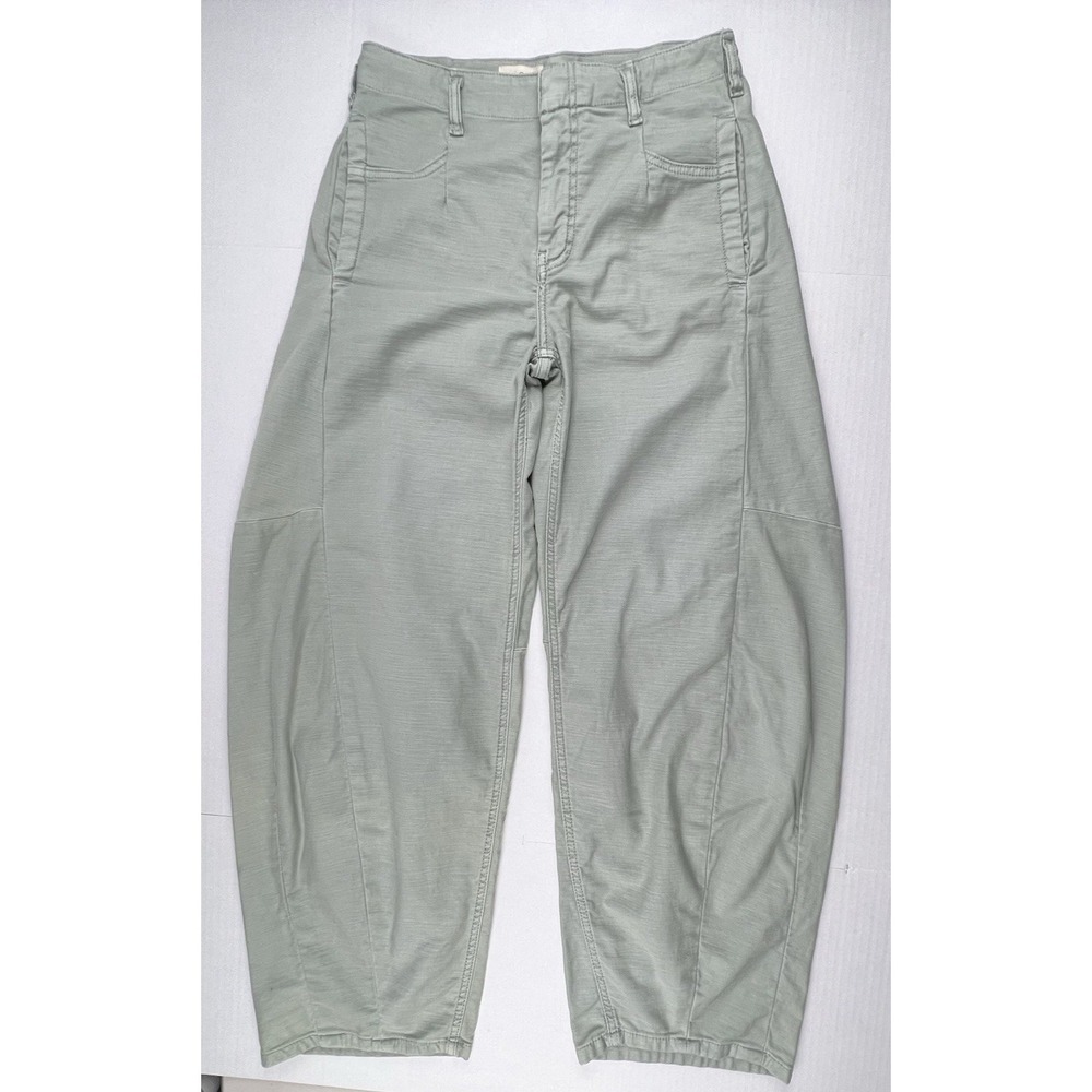 PILCRO Anthropologie Barrel Pants Womens 29 Sage Green Utility Balloon Jeans